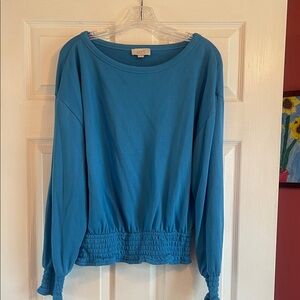 LOFT Blue Long Sleeve Women's Top